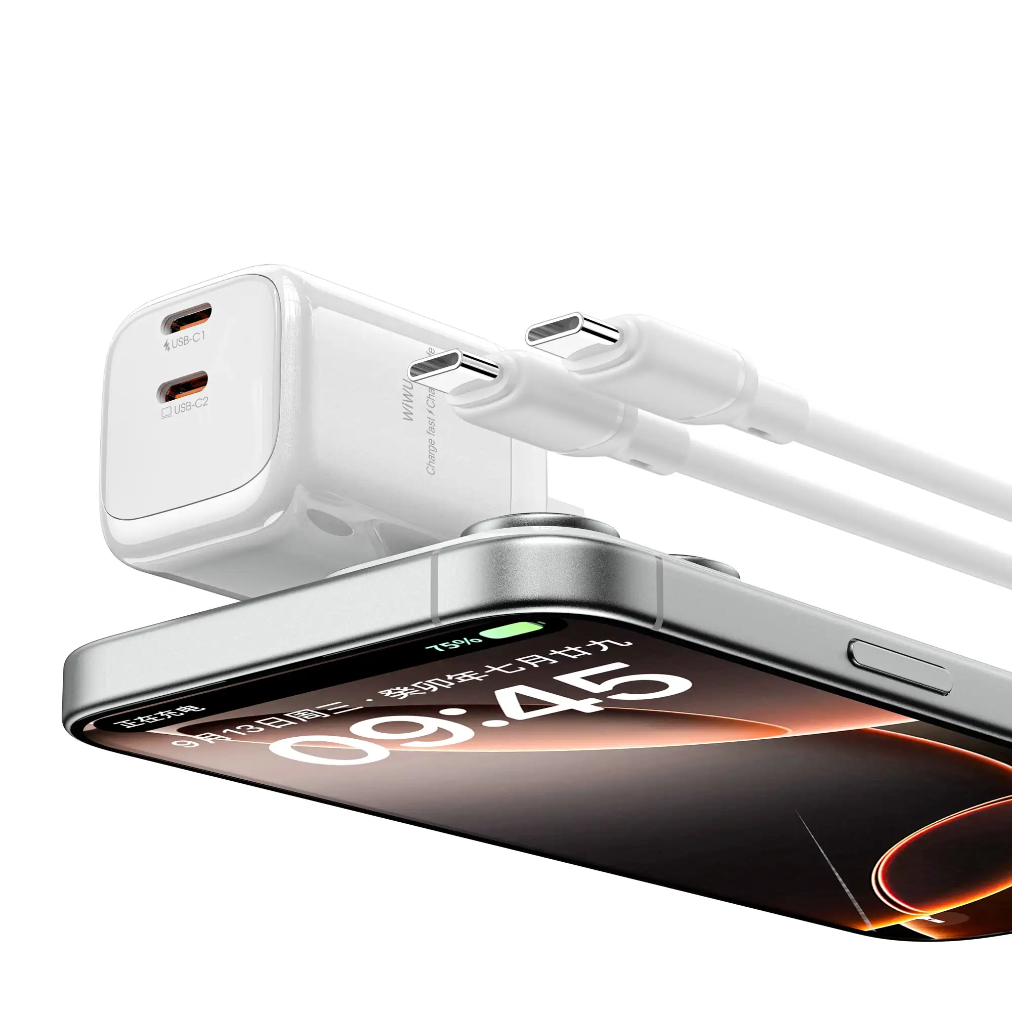 Carregador completo 45W (Cabeça e cabo)